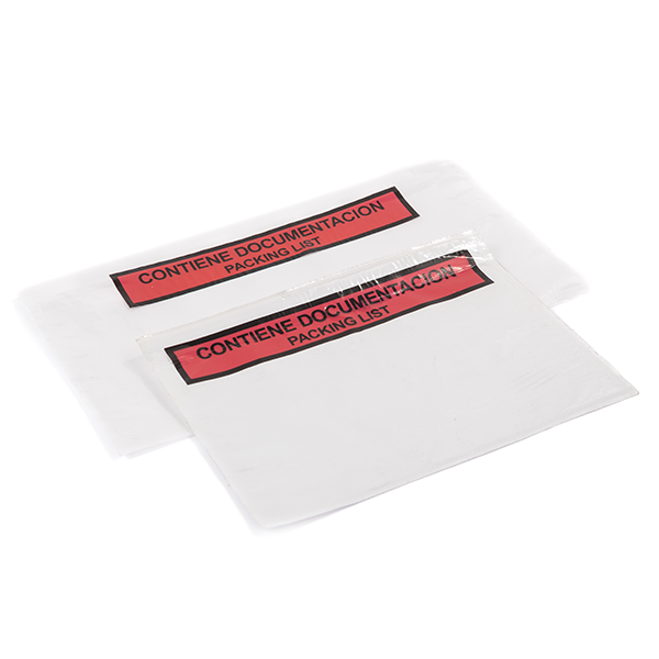 Sobre de plástico "contiene documentación"